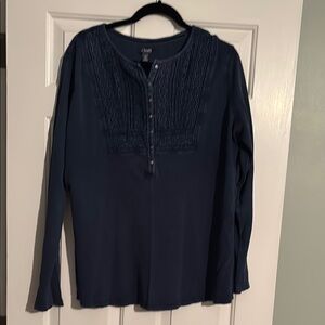 Chaps Women's Navy Blue Top